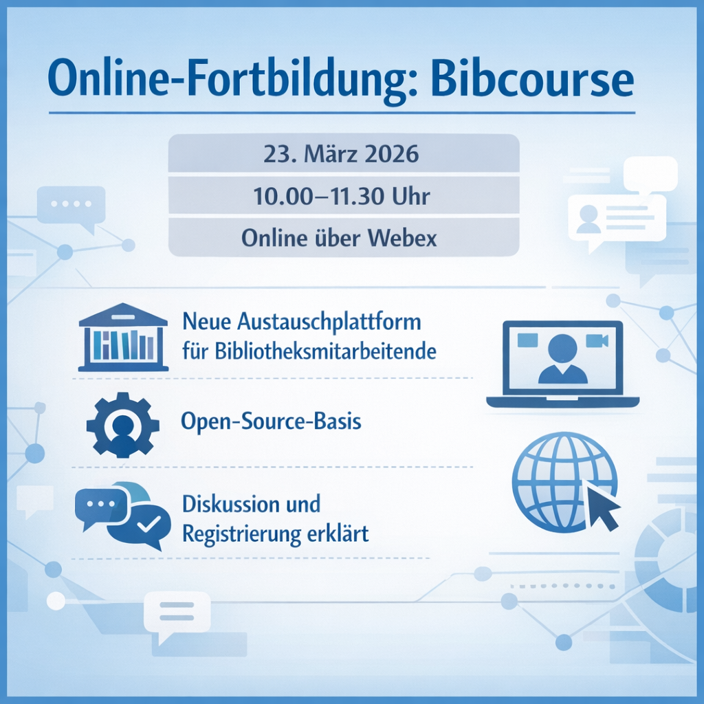Online-Fortbildung stellt Austauschplattform Bibcourse vor